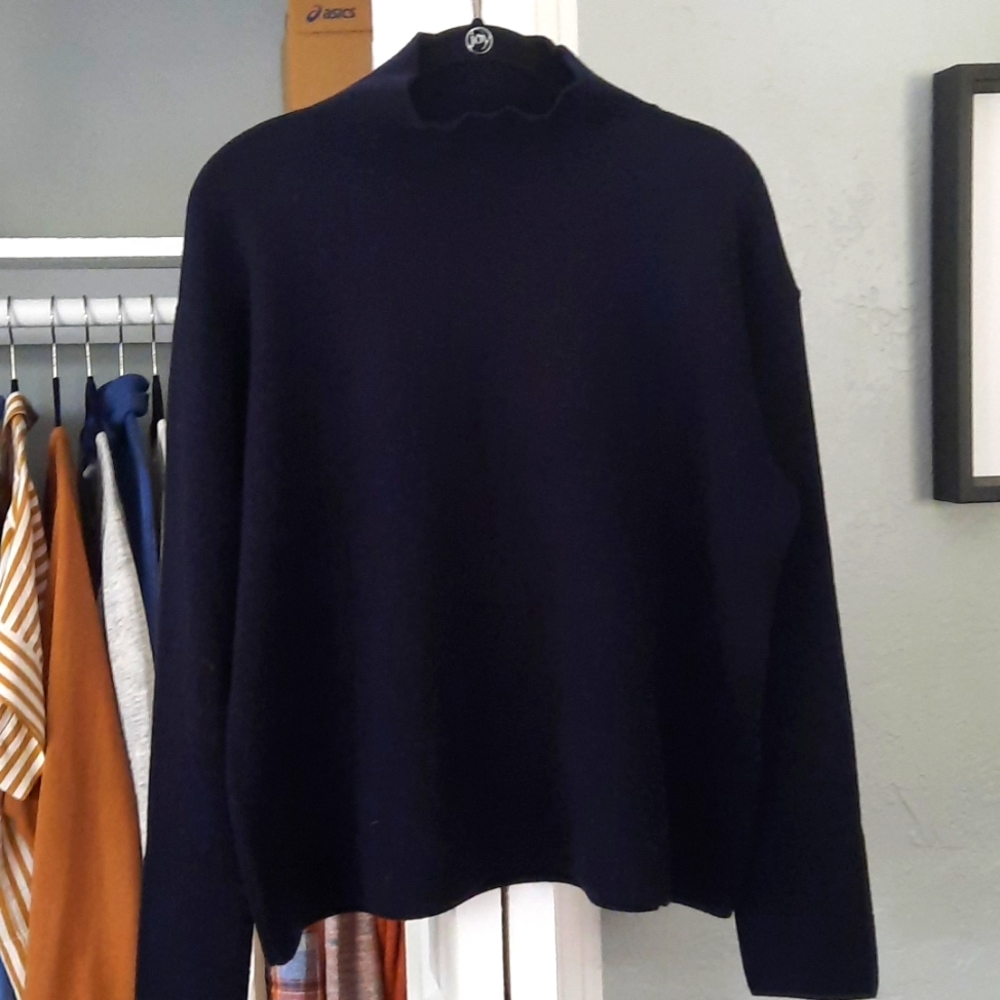 Everlane Mock Turtle Boxy Fit Cashmere Sweater